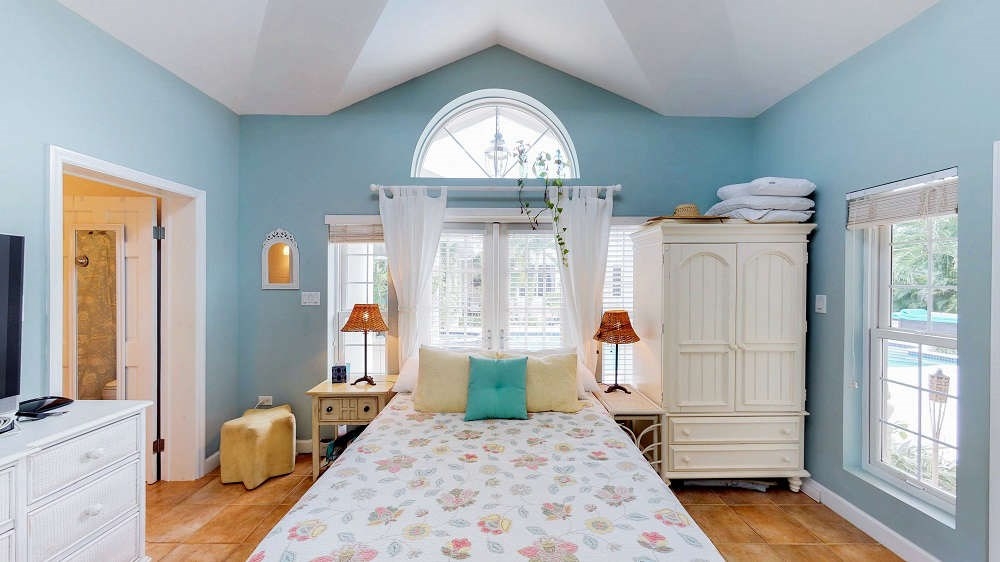 light blue bedroom