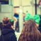 two girls with st pattys day bows